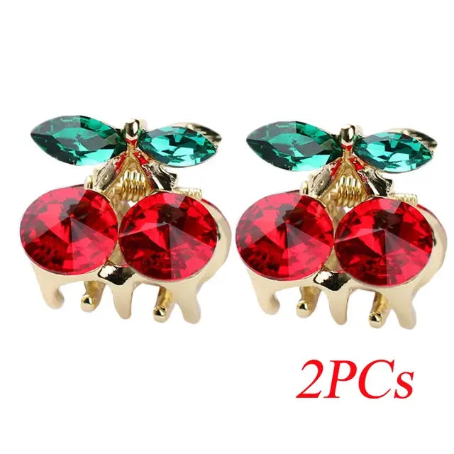 ✨Mini Cherry Jewel Hair Clips✨