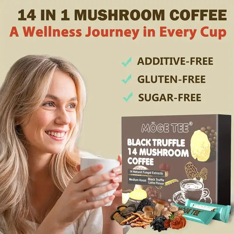 Black Truffle 14-Mushroom Blend Coffee Packets
