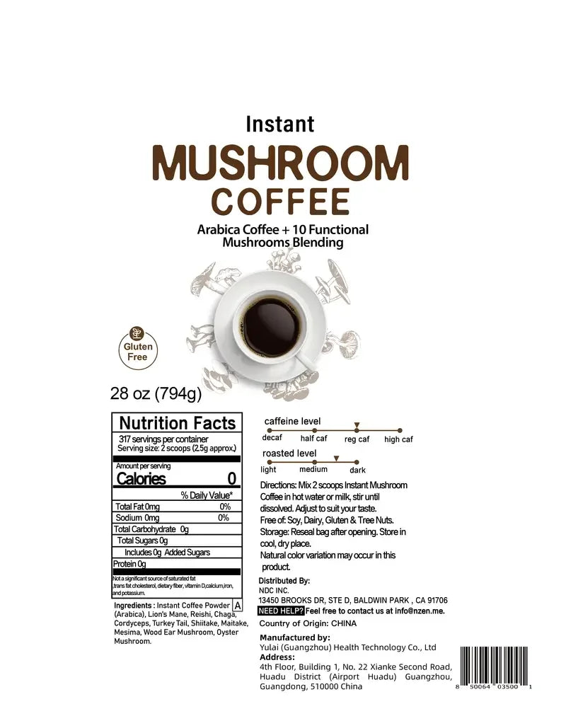 Premium 10-Mushroom Blend Instant Coffee