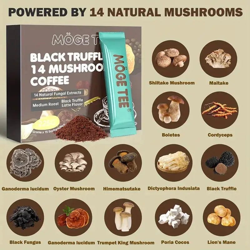 Black Truffle 14-Mushroom Blend Coffee Packets