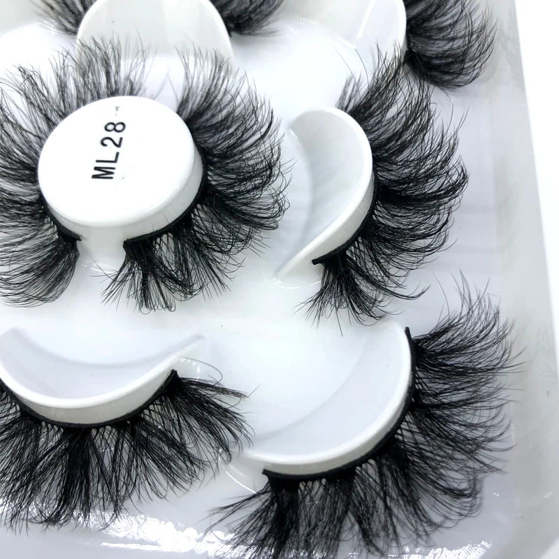 ✨ Wispy Natural 3D Mink Eyelashes (5 Pairs) ✨