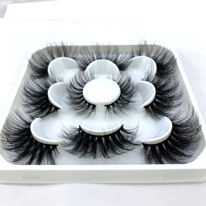 ✨ Wispy Natural 3D Mink Eyelashes (5 Pairs) ✨