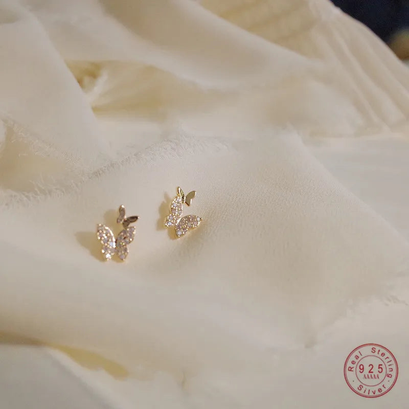 ✨ Crystal Pavé Butterfly Stud Earrings ✨