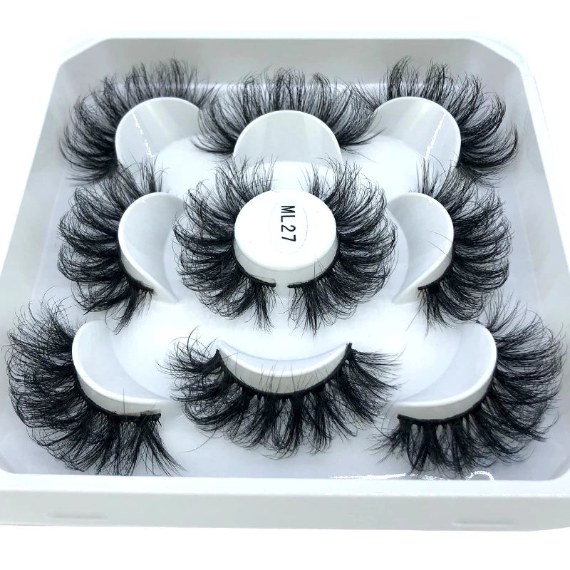 ✨ Wispy Natural 3D Mink Eyelashes (5 Pairs) ✨