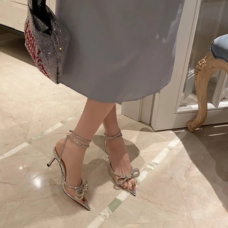 ✨Crystal Bow Pointed Toe Stilettos✨