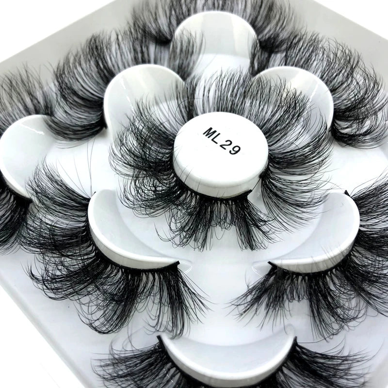 ✨ Wispy Natural 3D Mink Eyelashes (5 Pairs) ✨