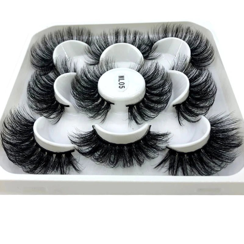 ✨ Wispy Natural 3D Mink Eyelashes (5 Pairs) ✨