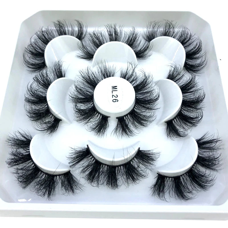 ✨ Wispy Natural 3D Mink Eyelashes (5 Pairs) ✨
