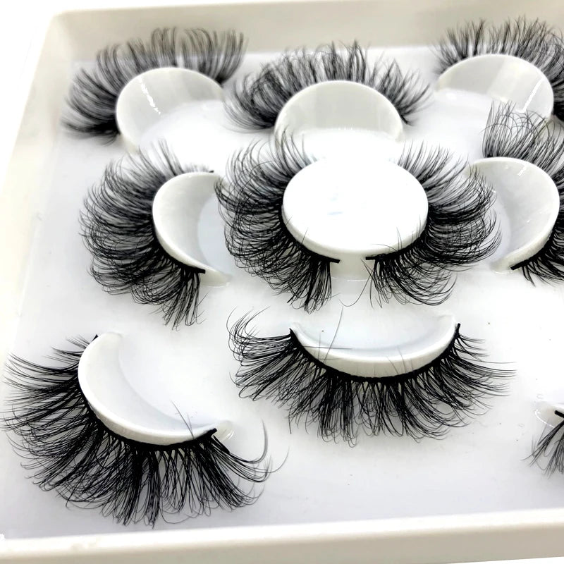 ✨ Wispy Natural 3D Mink Eyelashes (5 Pairs) ✨