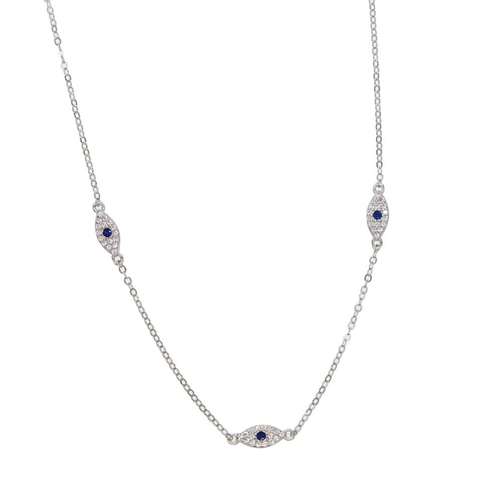Sterling Silver Evil Eye Necklace