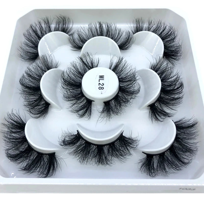✨ Wispy Natural 3D Mink Eyelashes (5 Pairs) ✨