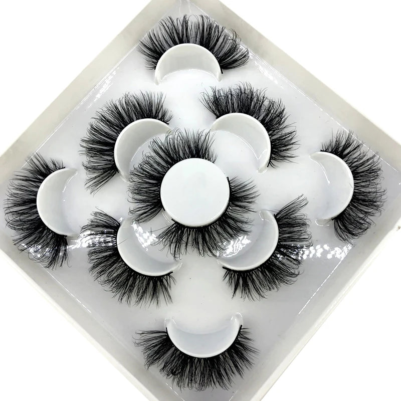 ✨ Wispy Natural 3D Mink Eyelashes (5 Pairs) ✨
