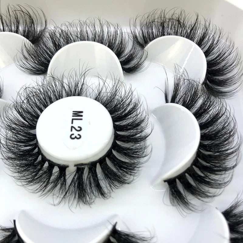 ✨ Wispy Natural 3D Mink Eyelashes (5 Pairs) ✨