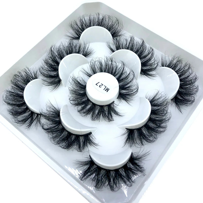 ✨ Wispy Natural 3D Mink Eyelashes (5 Pairs) ✨