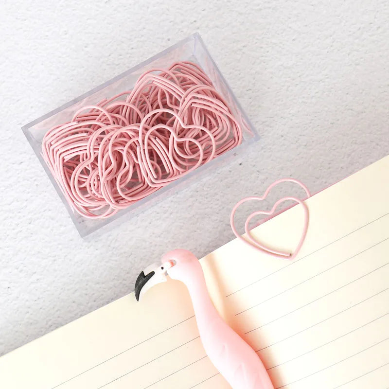 ✨Pink Heart Paperclips✨