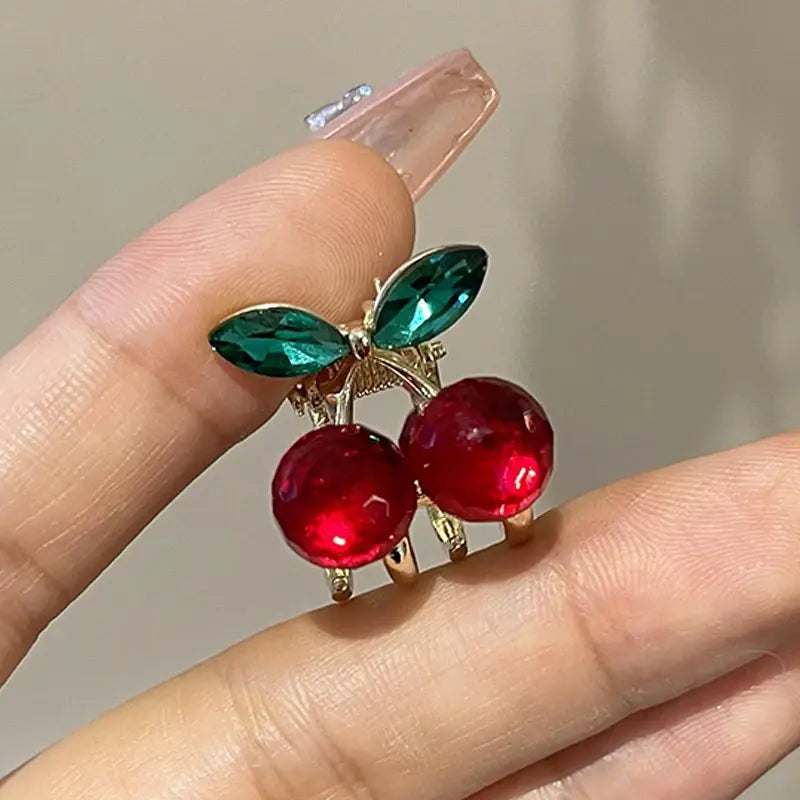 ✨Mini Cherry Jewel Hair Clips✨