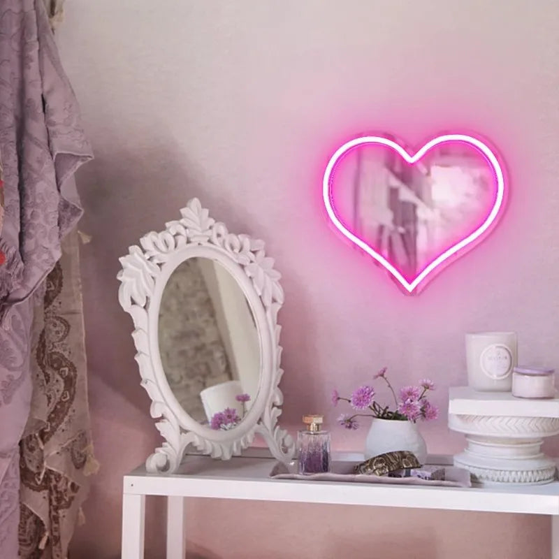 ✨LED Neon Heart Mirror✨