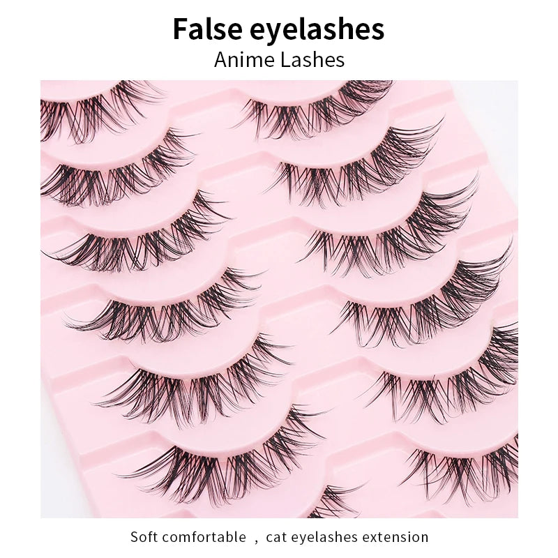 10 Pairs Cat Eye Lashes