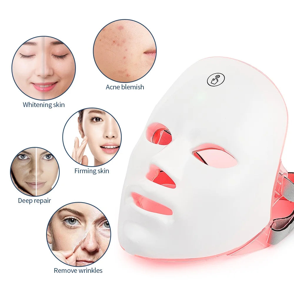 Wireless 7 Colors Pro LED Face and Neck Mask