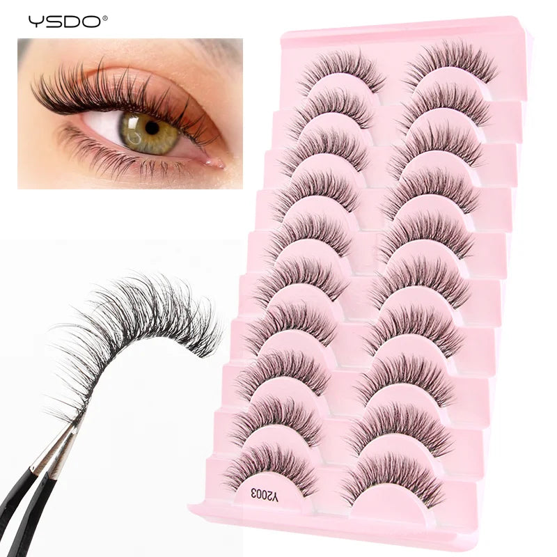 10 Pairs Wispy Strip Eyelashes