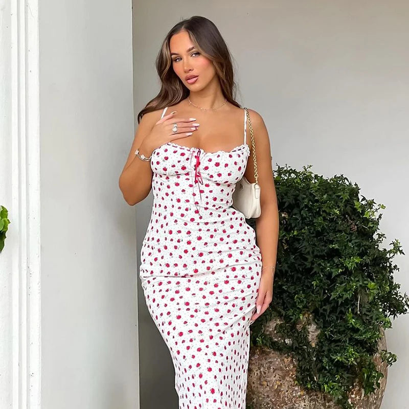 ✨ Romantic Ribbon Rose Knit Maxi Dress ✨
