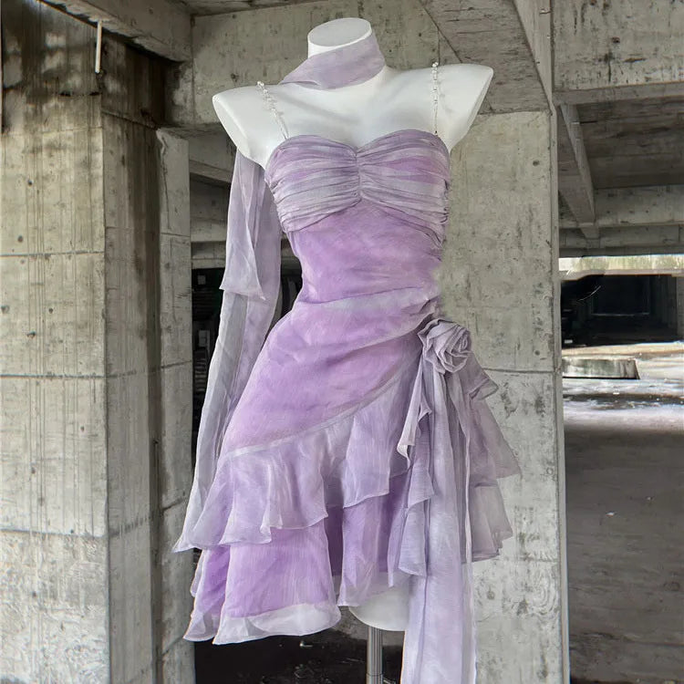 β¨ Lavender Ruffle Dream Dress β¨
