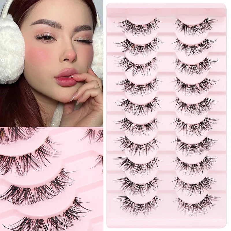 10 Pairs Cat Eye Lashes