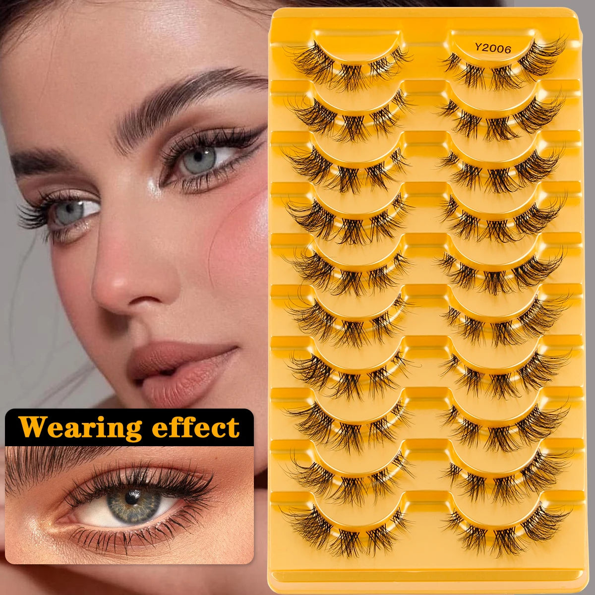 10 Pairs Wispy Strip Eyelashes
