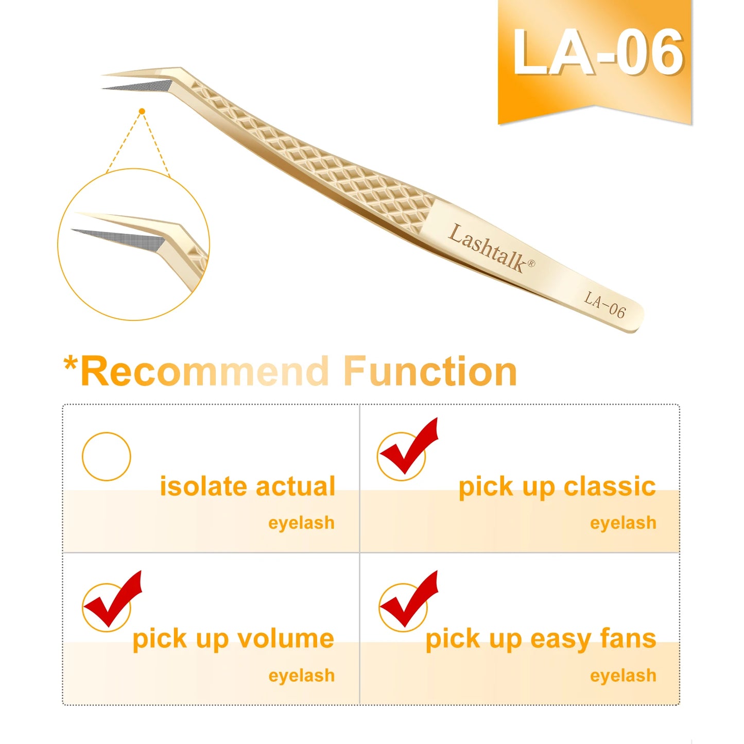 ✨ Golden Lash Extension Tweezers ✨