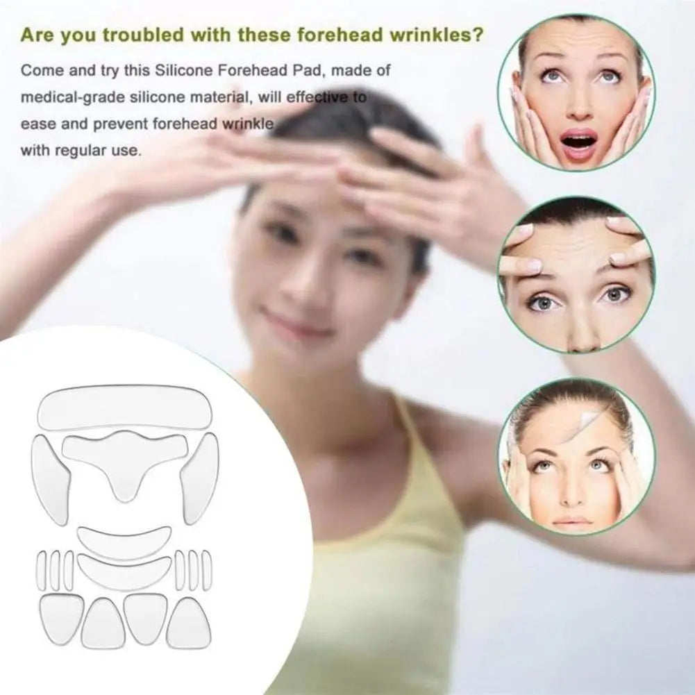 18pcs Reusable Silicone Anti-Wrinkle Patches Set