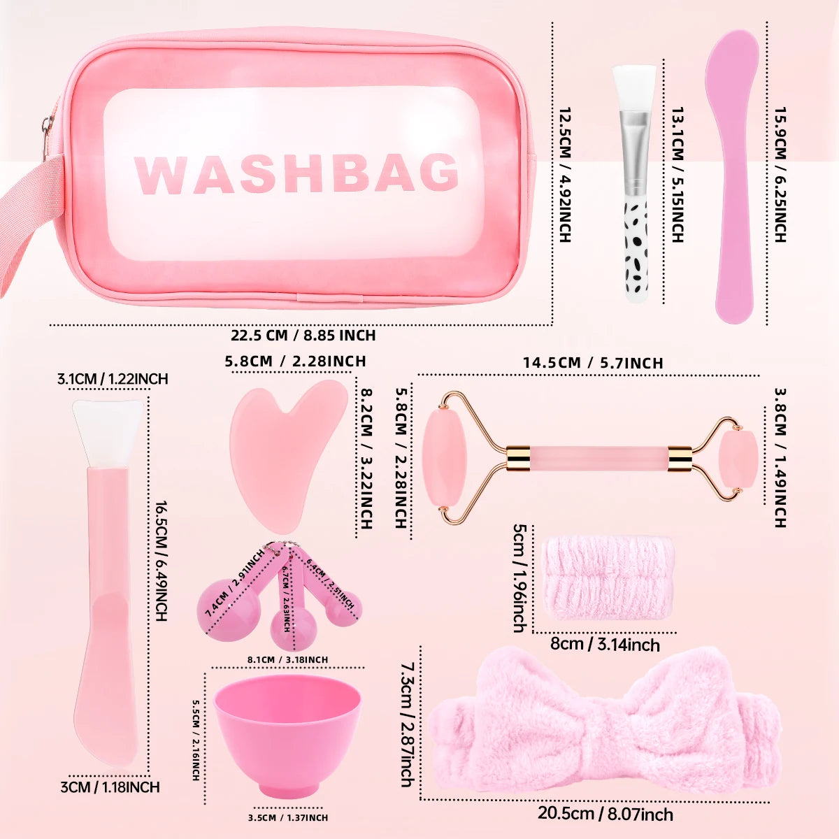12pc Face Mask Skincare Tools Set