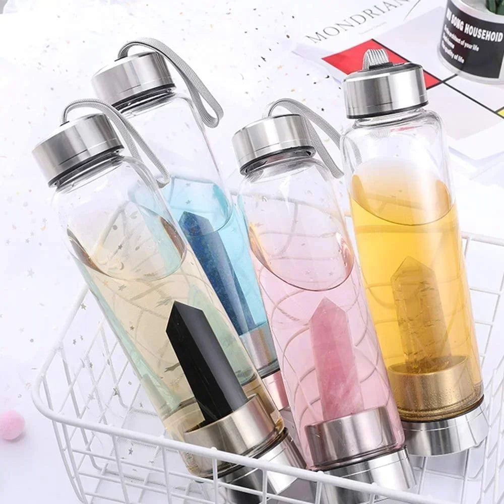 ✨Magic Energy Crystal Glass Water Bottle✨