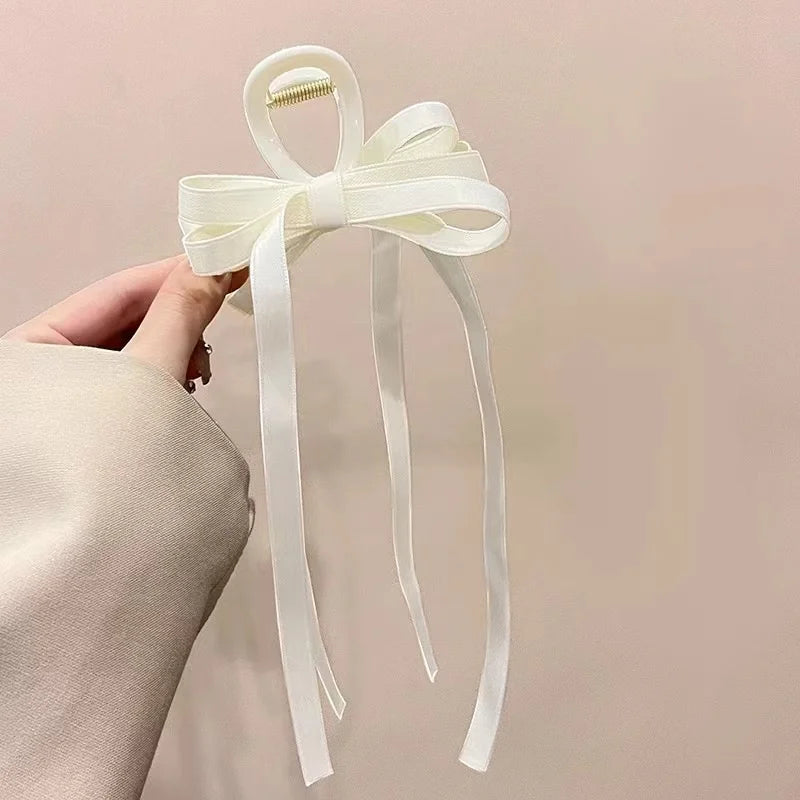 Ribboned Bow Hair Clip