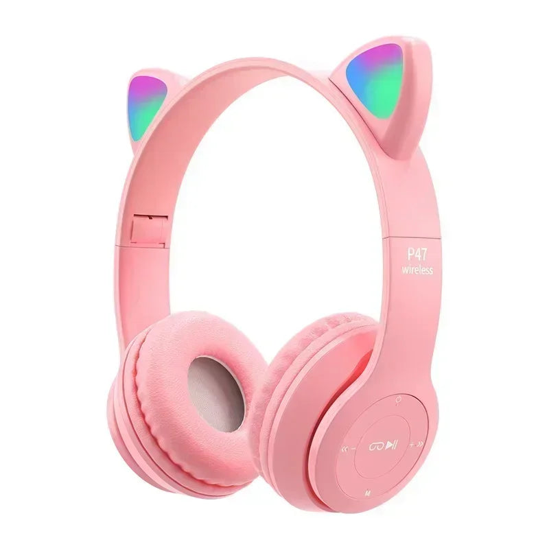 ✨Cat Ear LED Wireless Bluetooth Headphones✨
