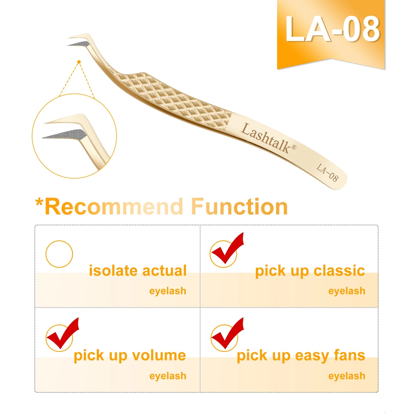 ✨ Golden Lash Extension Tweezers ✨