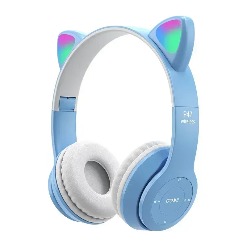 ✨Cat Ear LED Wireless Bluetooth Headphones✨