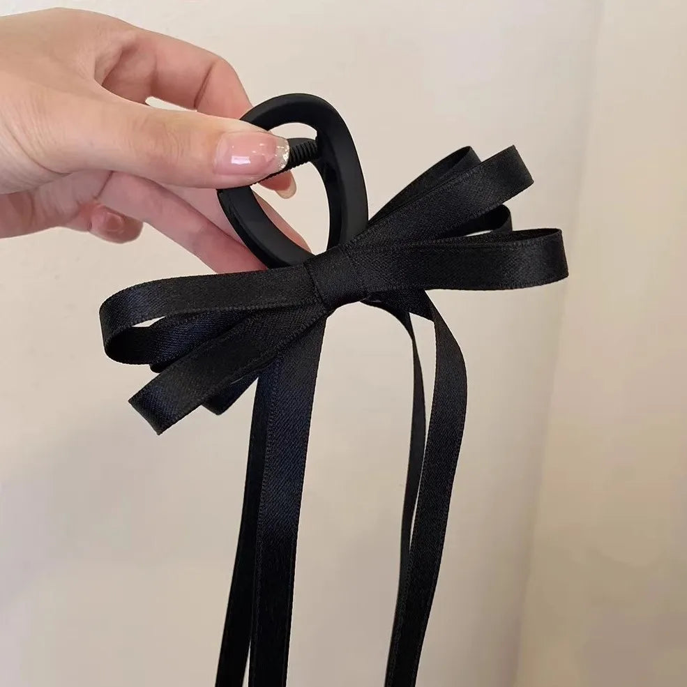 Ribboned Bow Hair Clip