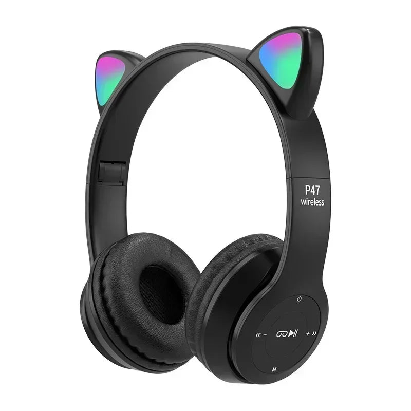 ✨Cat Ear LED Wireless Bluetooth Headphones✨