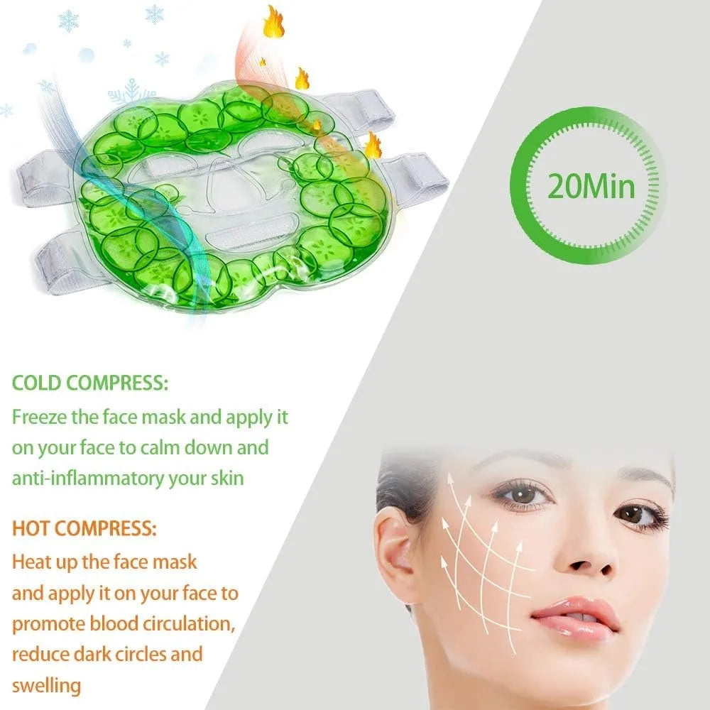 Cucumber Reusable Cooling Compress Gel Mask