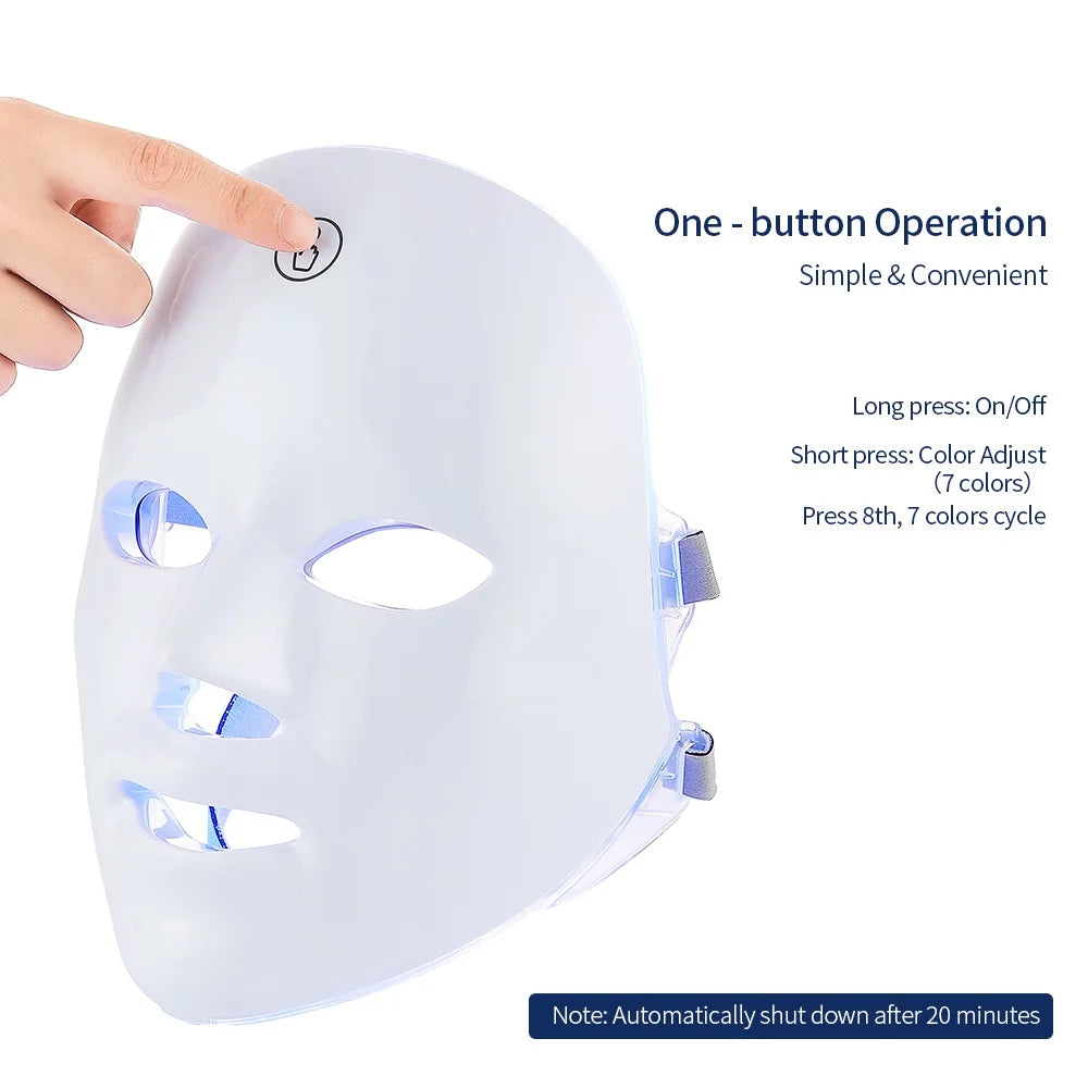 Wireless 7 Colors Pro LED Face and Neck Mask