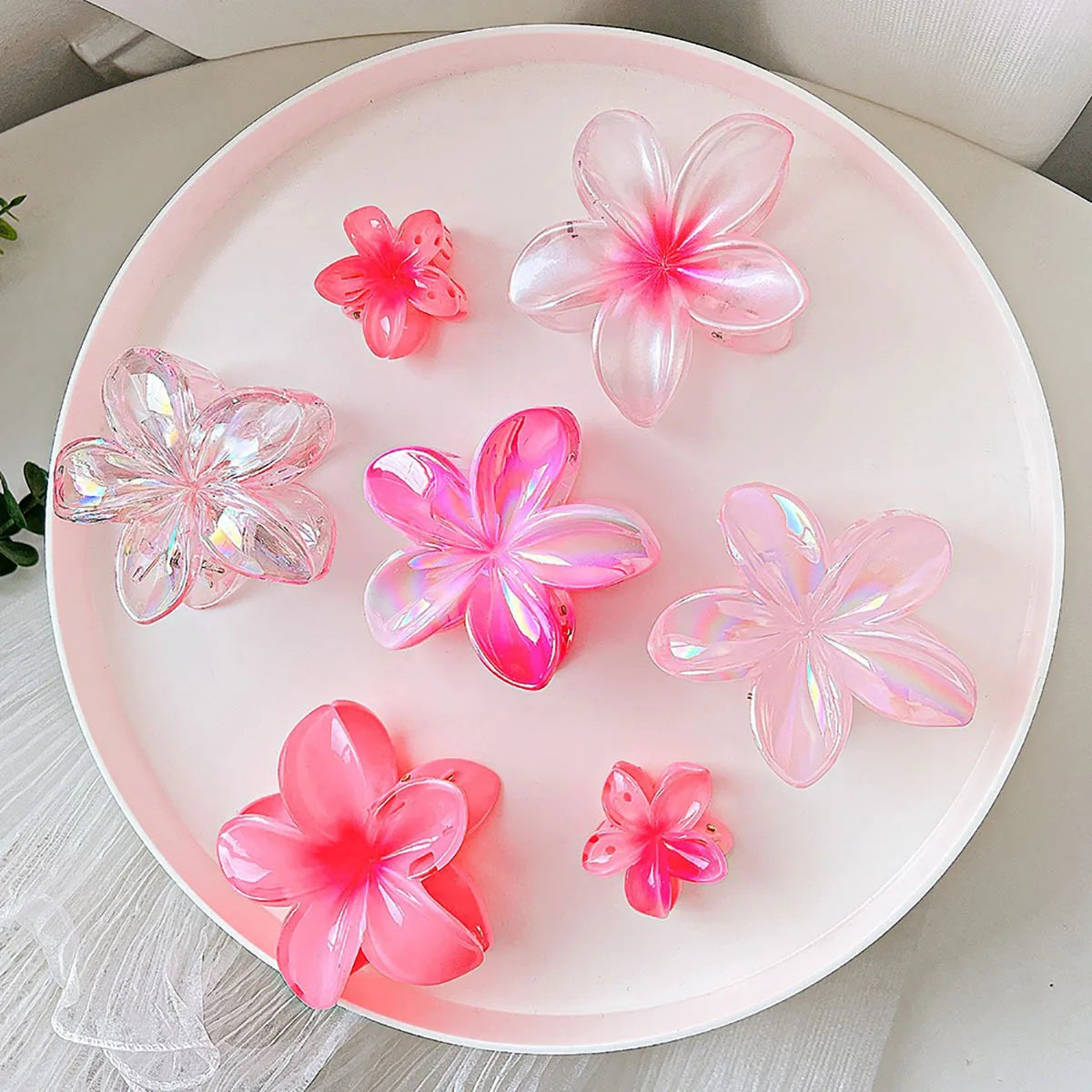 7pc Hibiscus Hair Clips