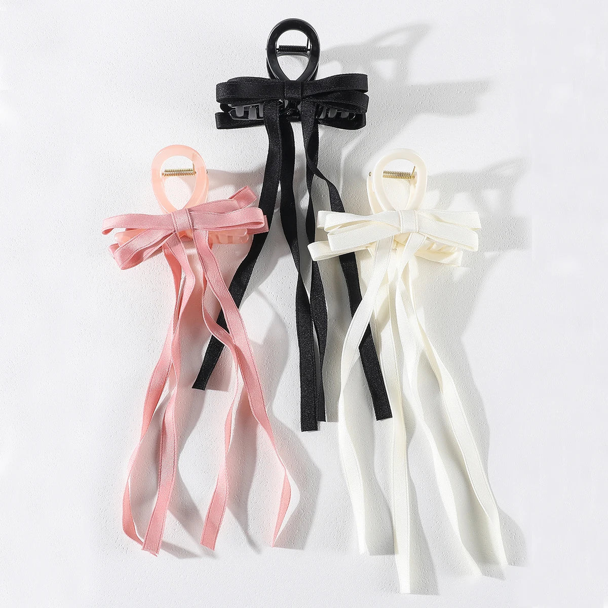 Ribboned Bow Hair Clip