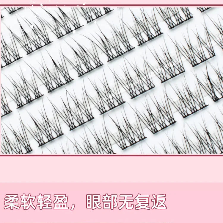 10 Rows Mixed Length Large Cluster Lashes