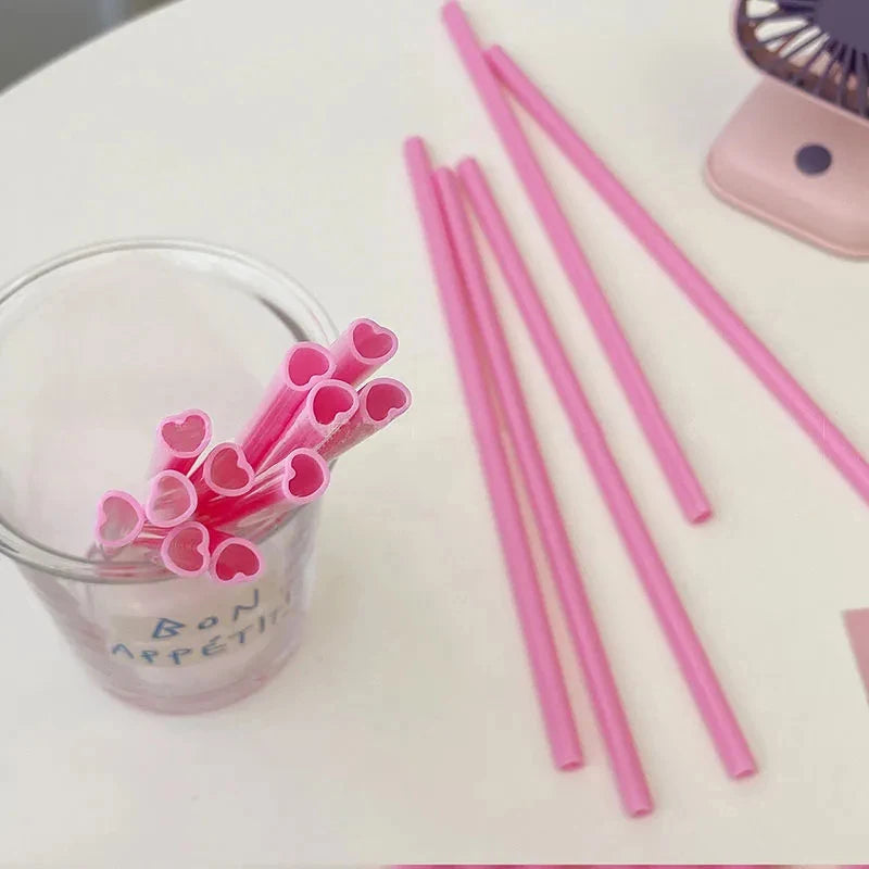 ✨Pink Heart Party Straws✨