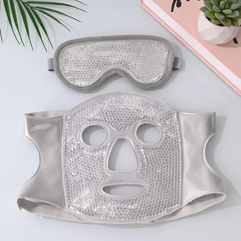 Reusable PVC Gel Cooling Face Mask Set