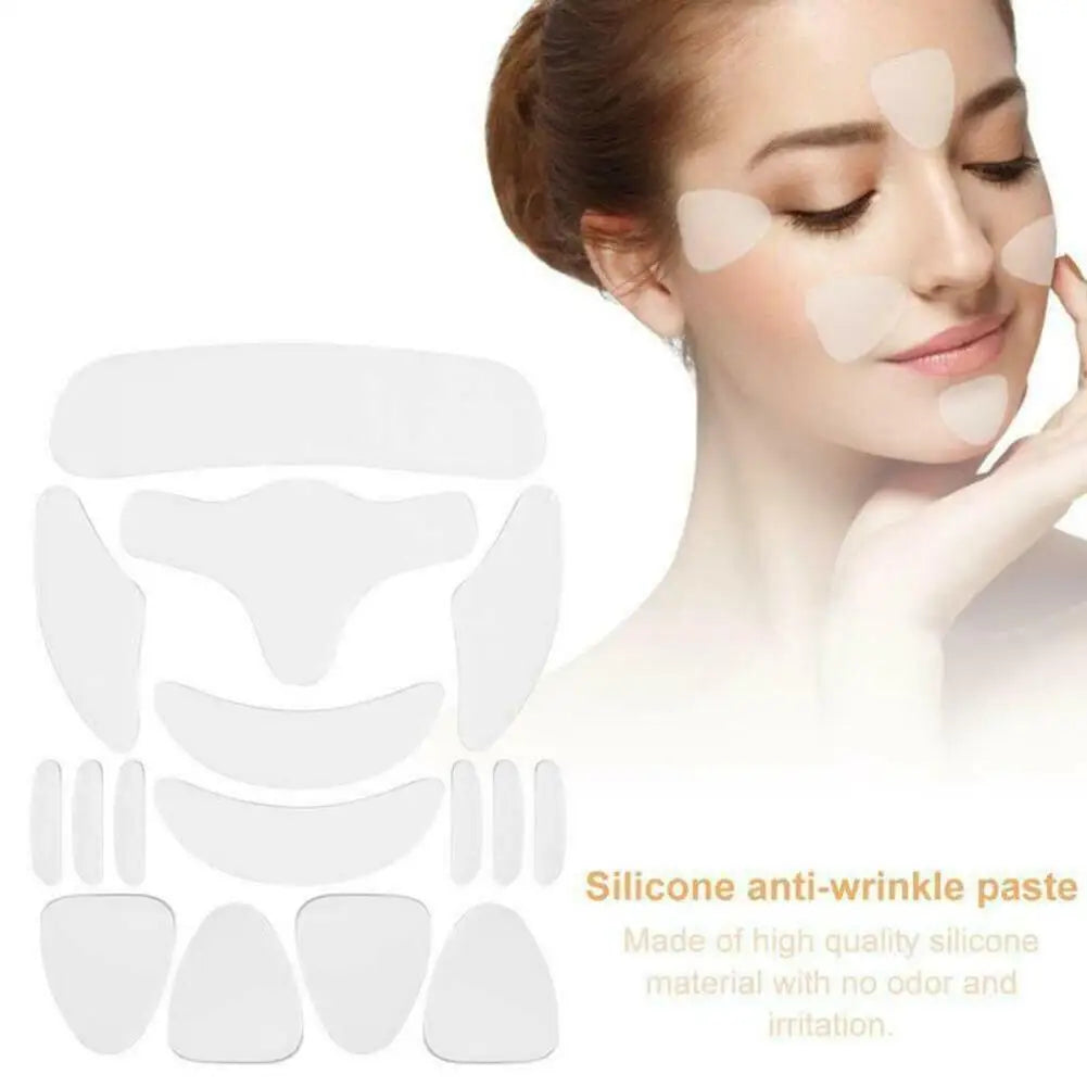 18pcs Reusable Silicone Anti-Wrinkle Patches Set