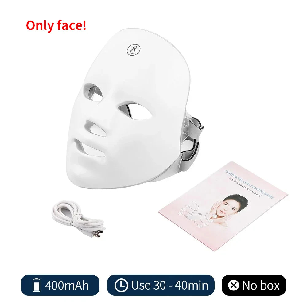 Wireless 7 Colors Pro LED Face and Neck Mask