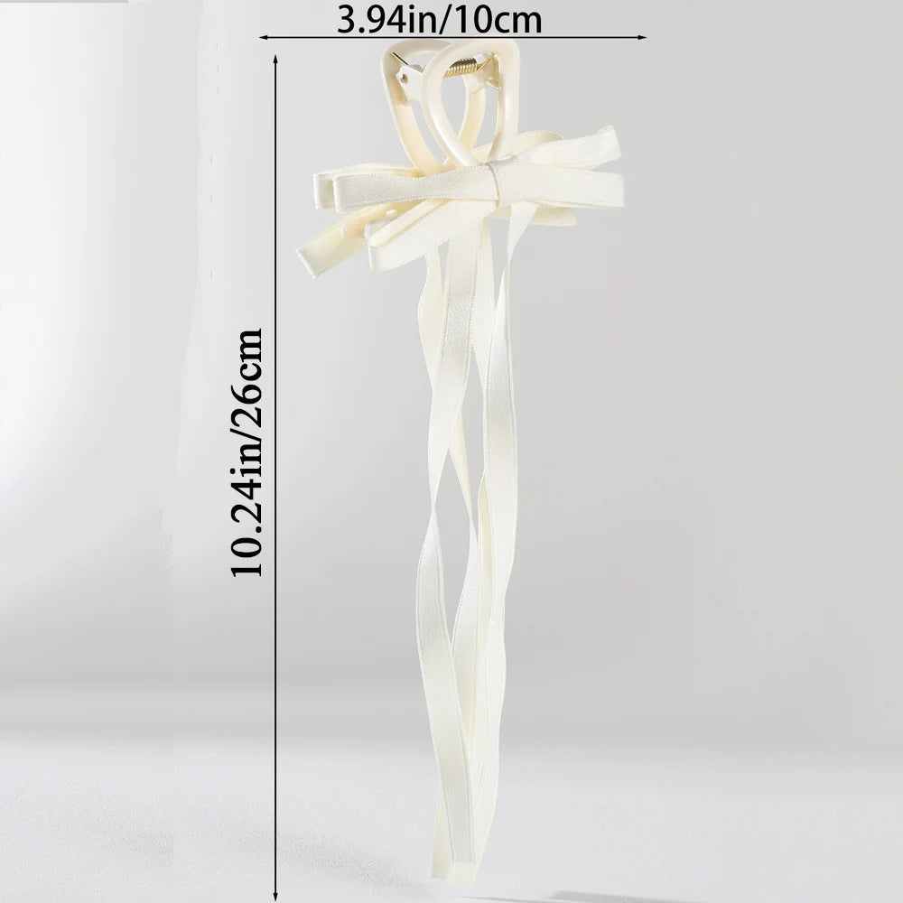 Ribboned Bow Hair Clip