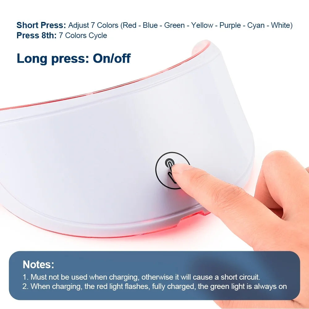 Wireless 7 Colors Pro LED Face and Neck Mask