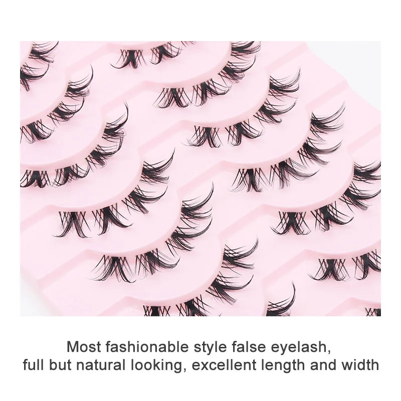 10 Pairs Cat Eye Lashes